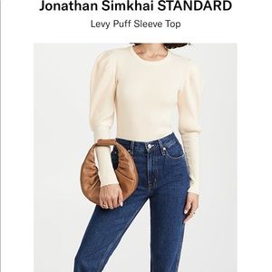 Jonathan Simkai puff sleeve top/sweater